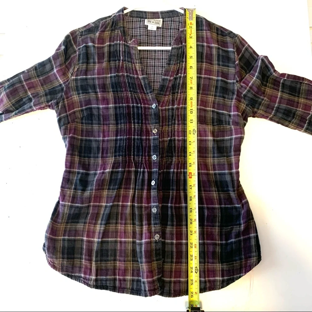 Converse one star long sleeve plaid shirt size medium - Picture 7 of 8
